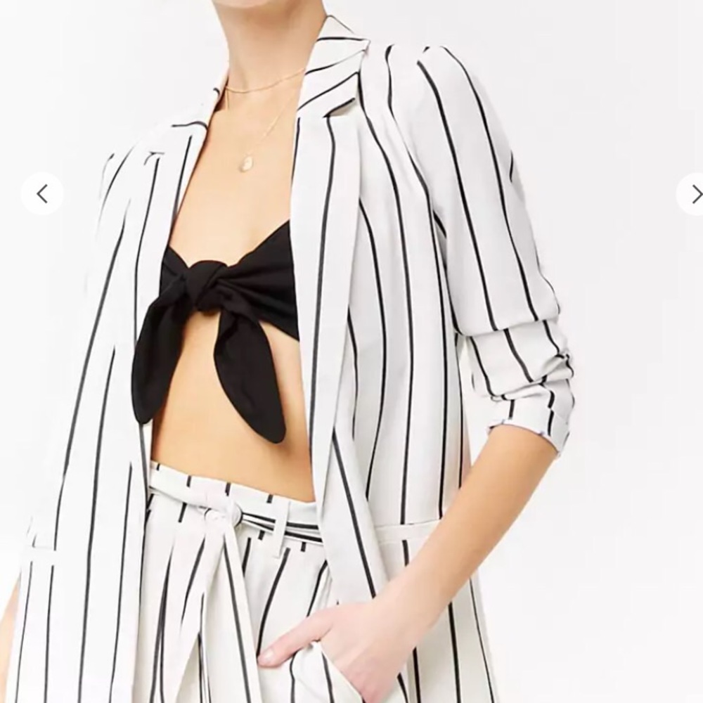 Forever 21 Oversized Striped Blazer (Never Worn)